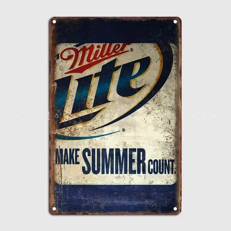 Make Summer Count Lite Retro Vintage Funny Decoration Wall Decor Metal Signs Wall Home Decoration Accessories Garden Decorations