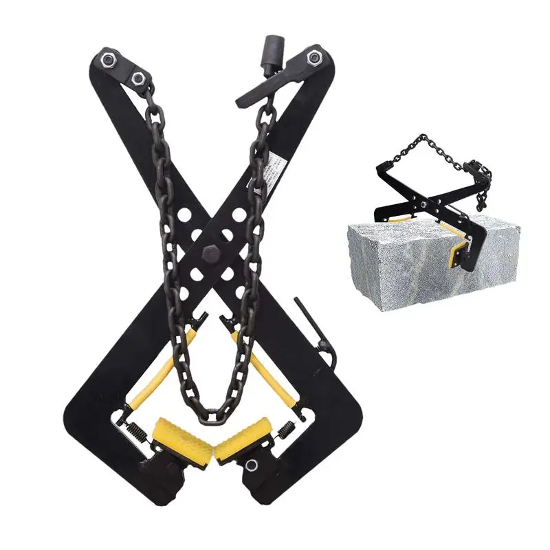 

Granite Lifting Clamp Heavy Duty Stone Carrying Clamp Handling Tools Rubber-lined Granite Panel Lifter For Transporting Slabs