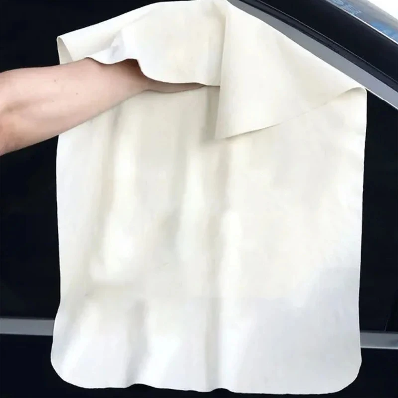 1-4pcs Natural Chamois Leather Car Washing Towels Absorbent For Car Maintenance Tool 8v Car Sponge Spray Bottle Car Detailing