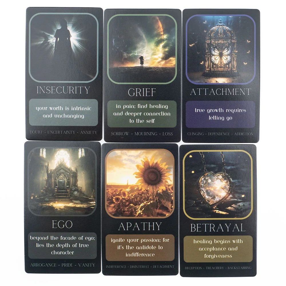 Shadow Work Oracle 33 Card Deck for Entertainment Board Playing Games and Divination Prophecy Accessories