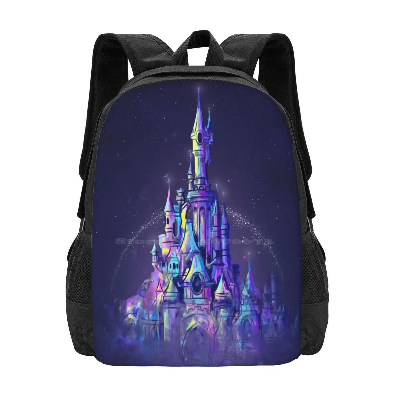 Magic Princess Fairytale Castle Kingdom New Arrivals Unisex Bags Student Bag Backpack Magic Kingdom World Castle Park