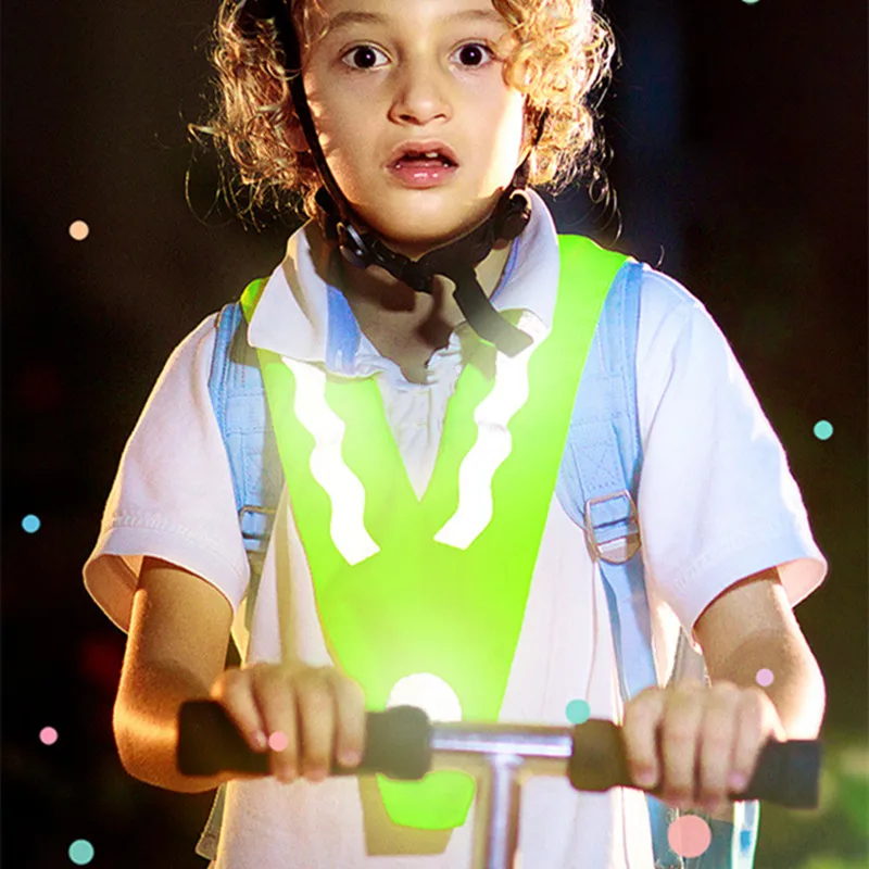 Gilet réfléchissant de sécurité pour enfants, vêtements de Protection, haute visibilité, pour marcher la nuit