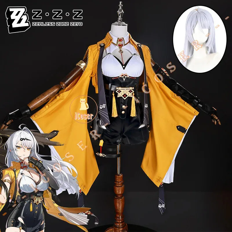 

ICoser Zenless Zone Zero Yixuan Cosplay Costume Wig Uniform Hats Yunkui Summit Carnival Halloween Party for Women Girls Prop
