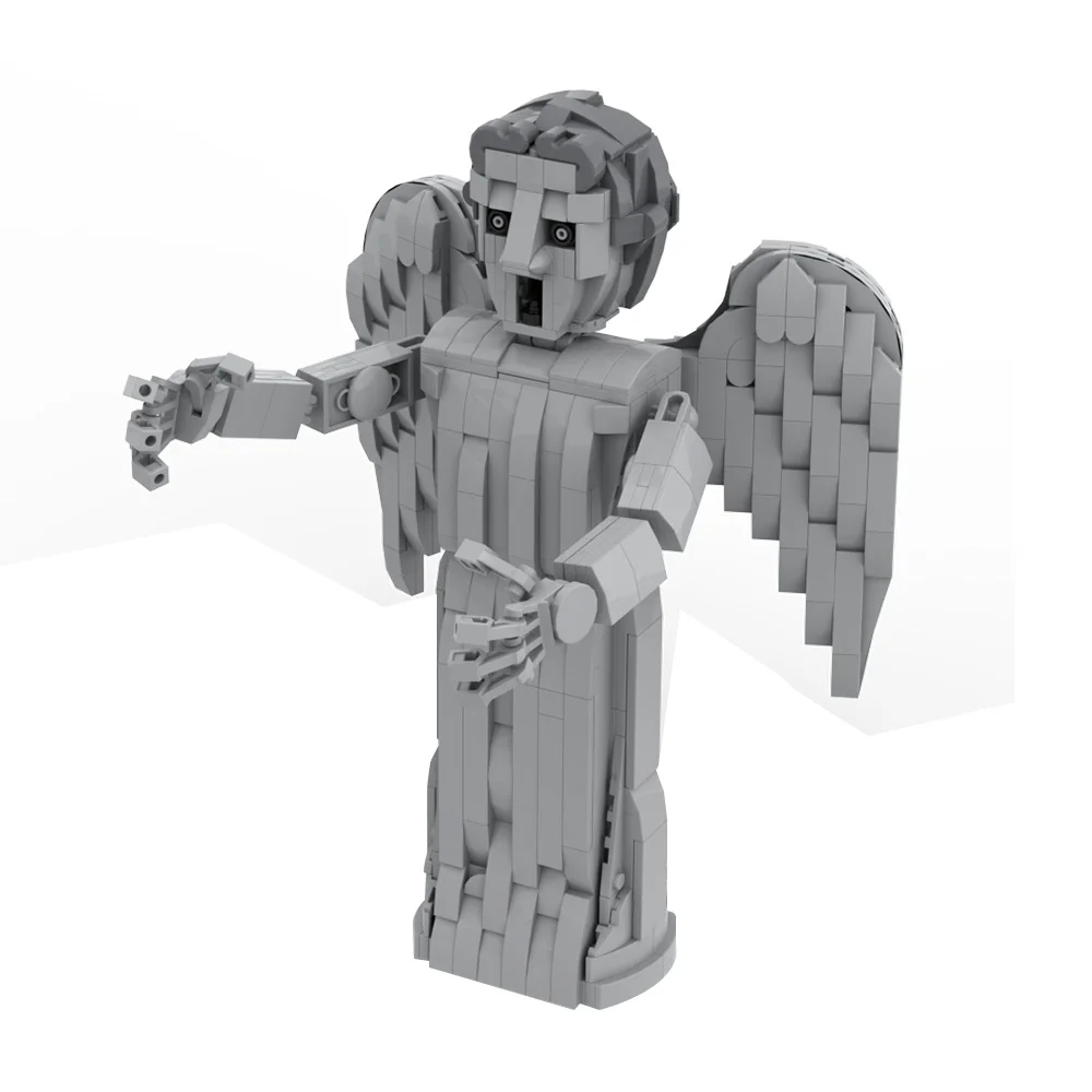 Gobricks MOC-Sculpture en Pierre Classique, décennie s de Construction, Robots Mécaniques, Briques Cybermaeds, Modèle Weepings Angels, Jouet pour Enfants, Cadeau