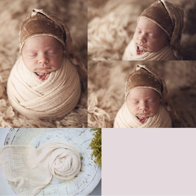 67JC Infantil Photoshoot Props Swaddling Blanket DIY Foto Props Baby Photo Acessórios