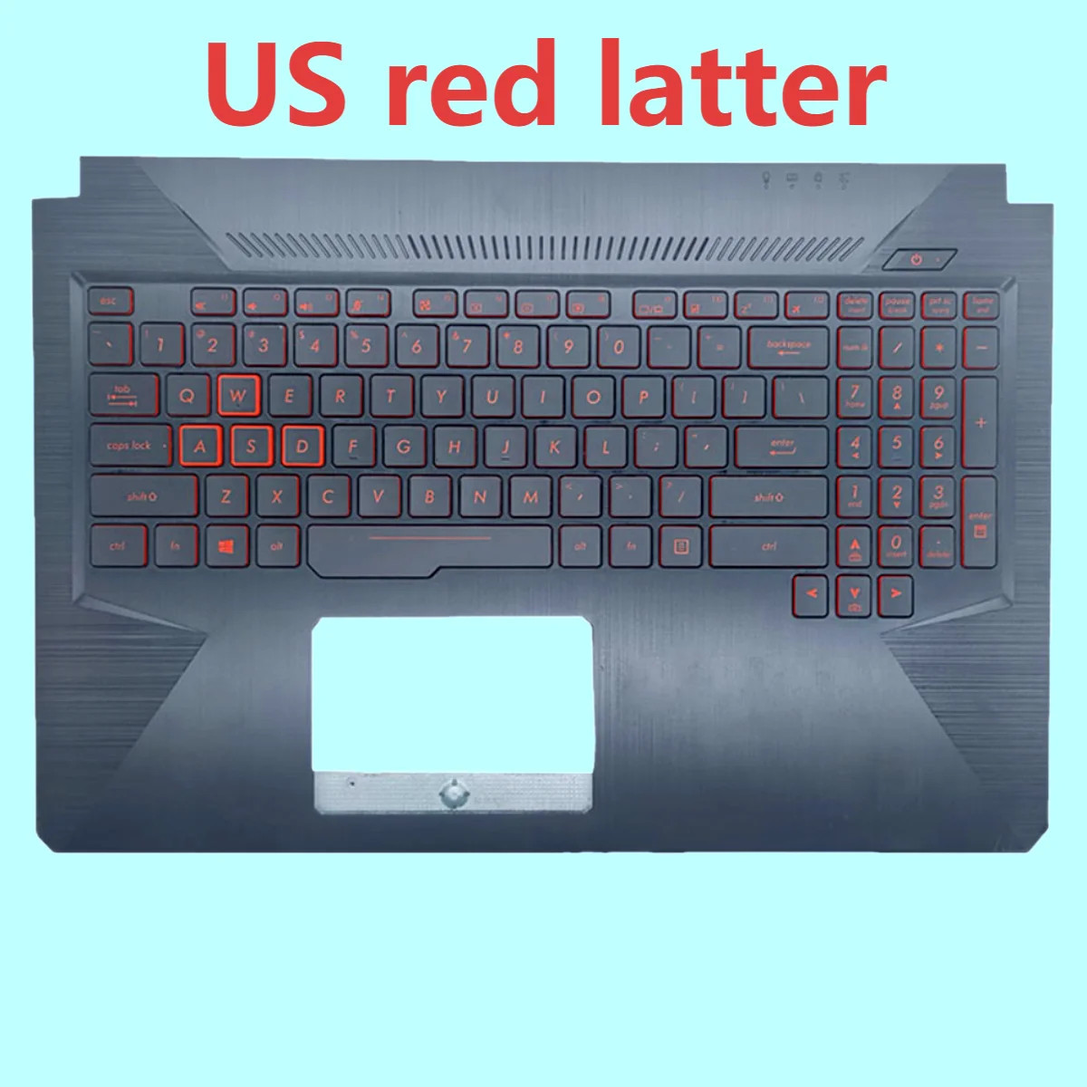 FX504 US Red Backlit Keyboard for Asus FX504G FX504GD FX504GE FX504GM FX80G FX80 With Palmrest Upper English Keyboard