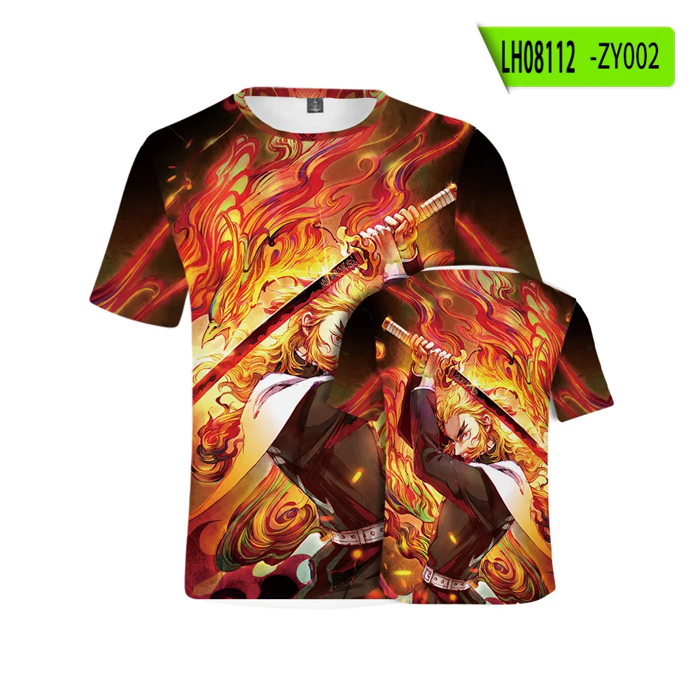 Popular Japanese Anime Demon Slayer Kamado Tanjirou Cosplay T shirt 3D Print Kid T-shirt Summer Men/Women Short Sleeve Y2k Tees