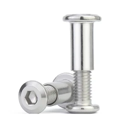 M2~M10 304 Stainless Steel Flat Hexagon Socket Screw Furniture Rivet Connector Insert Joint Sleeve Cap Nut Set