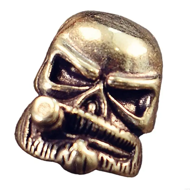 خرز جمجمة منحوت لصناعة إكسسوارات ساحرة فريدة ومقتنيات فنية ذات فتحات كبيرة لعشاق باراكورد #5