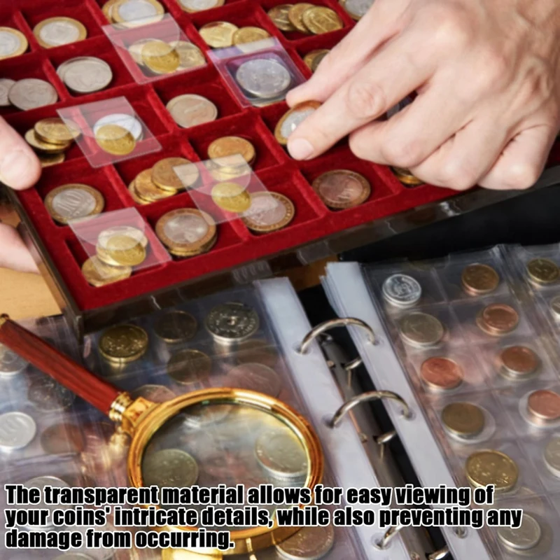 ที่ใส่แขนเหรียญพีวีซีใสแบบมีช่องใส่เหรียญ (2.2x2นิ้ว) 150ชิ้น