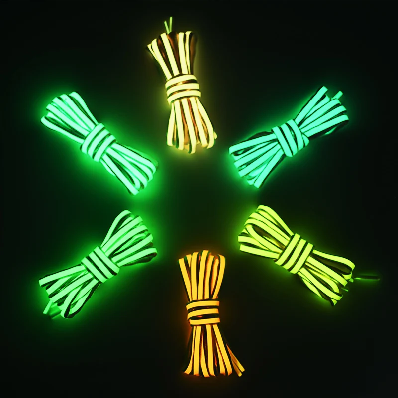 

1Pair New Reflective Shoelaces Luminous Laser Sneakers Shoelace Laser Sequin Shoe Laces Fluorescent Laces Shoes Shoestrings
