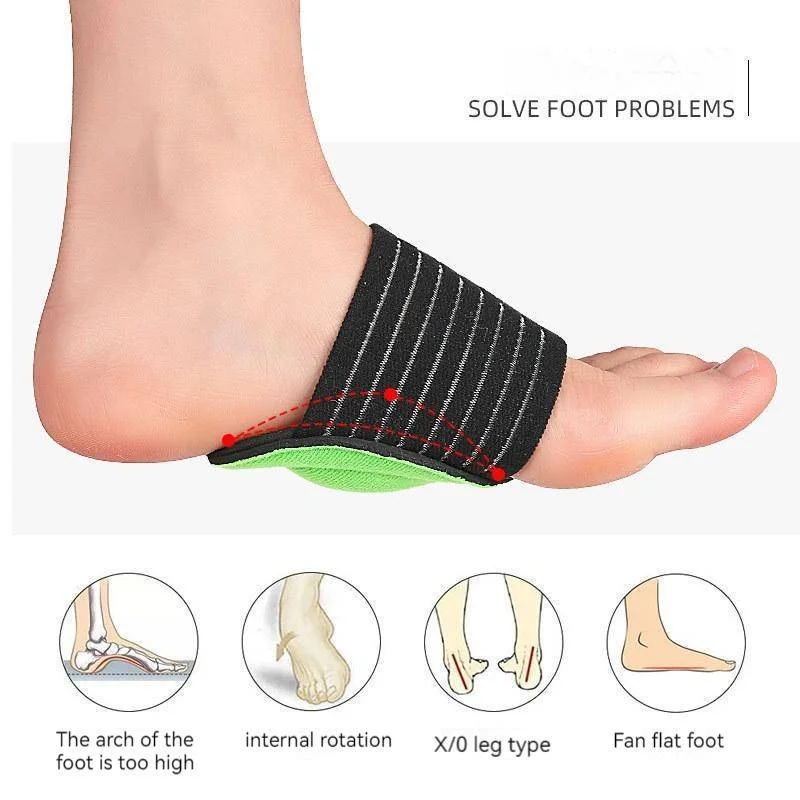 2PCS Arch Supports Brace for Plantar Fasciitis Cushioned Compression Support Sleeves Flat Foot Support Pain Relief for Women Men