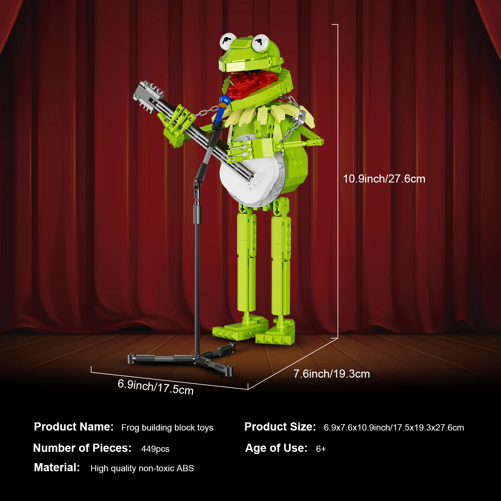 Big Frog Muppet Show Building Block Set Cartoon Doll Funny Stage Scene Action Figure Model Kit STEM Toy Gifts for Kids Adults