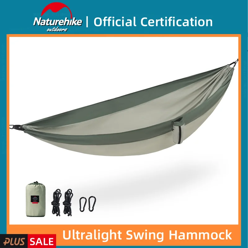 Naturehike Ultra-Light Anti-Rollover Swing Hammock Outdoor Portable Camping 1-2 People Tear-Resistant Hammock Load-Bearing 200kg