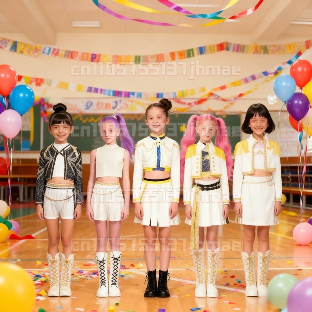 

Kpop Rumi Zoey Mira Party Cosplay Costume Kids Demon Hunters Teenagers Stage Outfit Pop Singers Dress Up