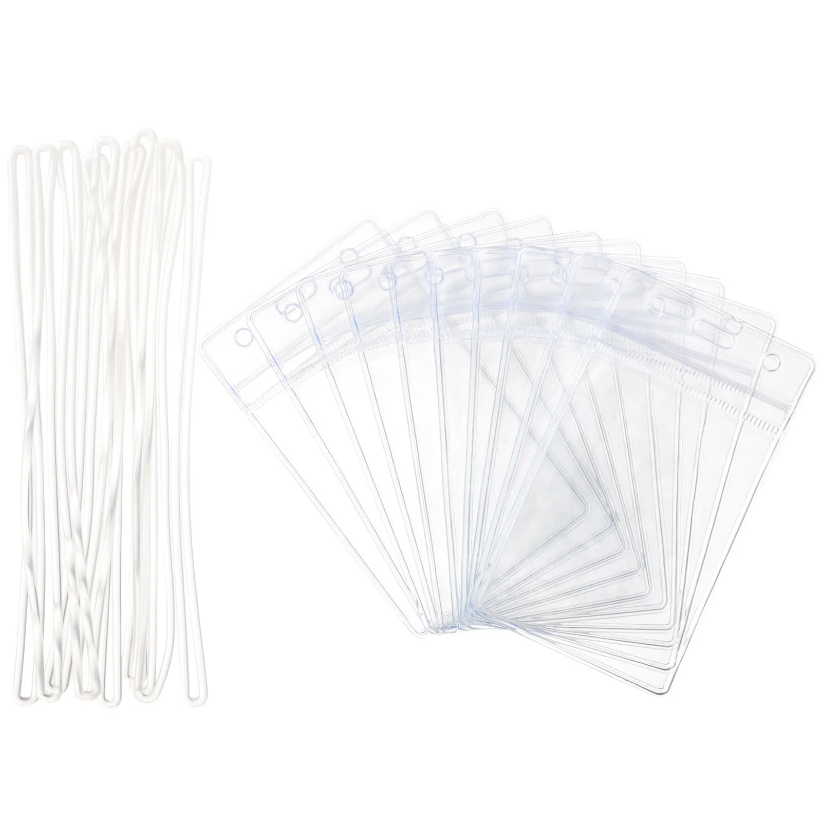 مجموعة حامل بطاقات الأمتعة البلاستيكية الشفافة مكونة من 10 قطع لحماية شارة الهوية ومختومة مقاومة للماء وغطاء بطاقة العمل وأساسيات الرحلات البحرية #1