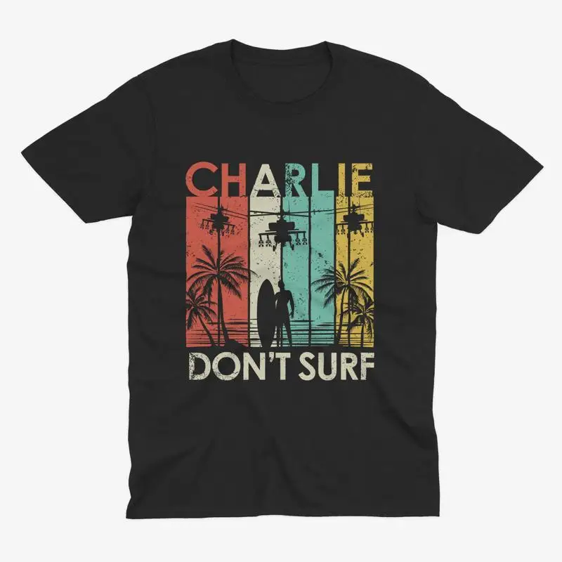 

Футболка Charlie Don't Surf, футболка в стиле ретро «Апокакалипсис сегодня» для любителей кино, футболка «Апокалипсис сегодня», Апокалипсис 1979, сейчас