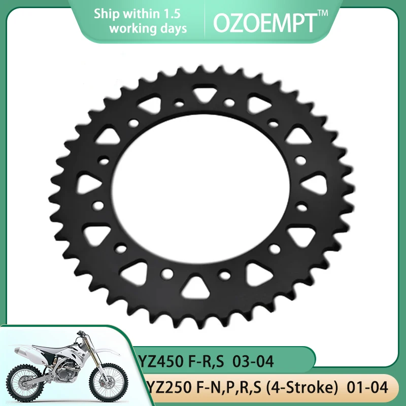 

OZOEMPT 520-48T Motorcycle Rear Sprocket Apply to YZ250 F-N,P,R,S (4-Stroke) YZ450 F-R,S,F,G,H,J,K,B,D