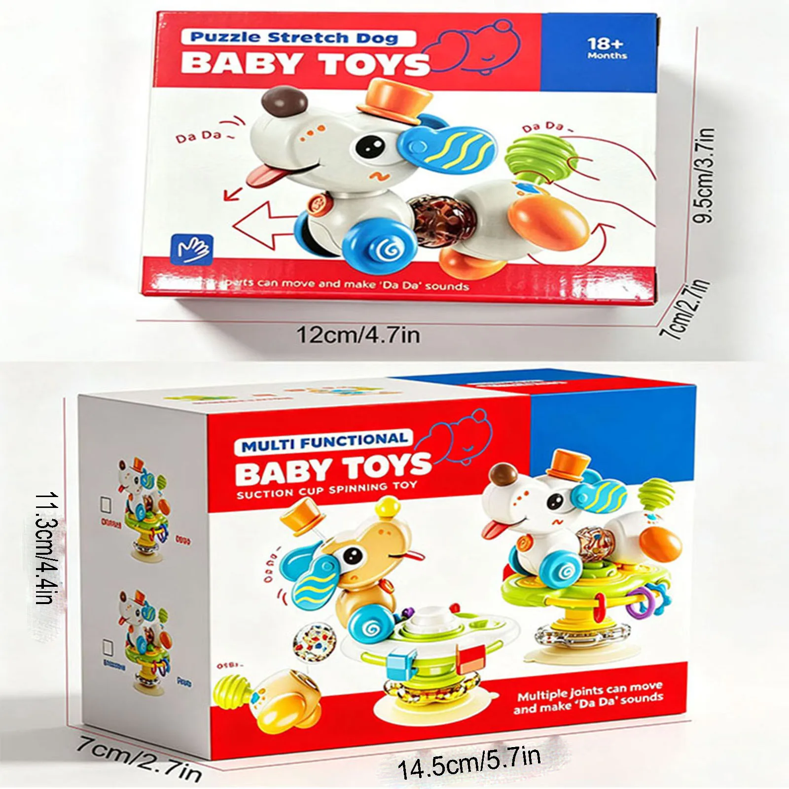 Puppy Suction Cup Spinning Toy For Baby 0-3 Year Old Detachable Steering Wheel Car Seat High Chair Activity