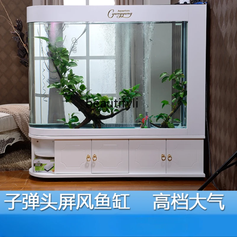 

Fish Tank Living Room Home Large Medium Ecological Change Water Screen Viewing Fish Globe Aquarium