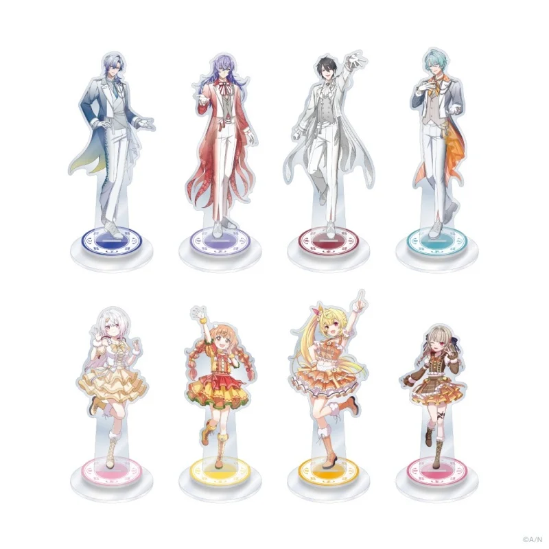 SUSHIDOL PROJECT Anime Akira Maguro Tamaki Tamago Emi Ebi Saki Salmon Ikura Ikura Figura acrílica con soporte y llavero 15cm