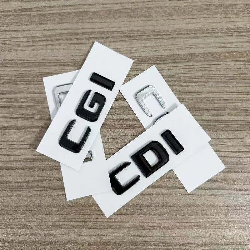 ABS CDI CGI Letter Emblems Rear Side Fender Trunk Stickers Compatible with Mercedes W204 W205 W211 CLA200 CLA220 E220 E250