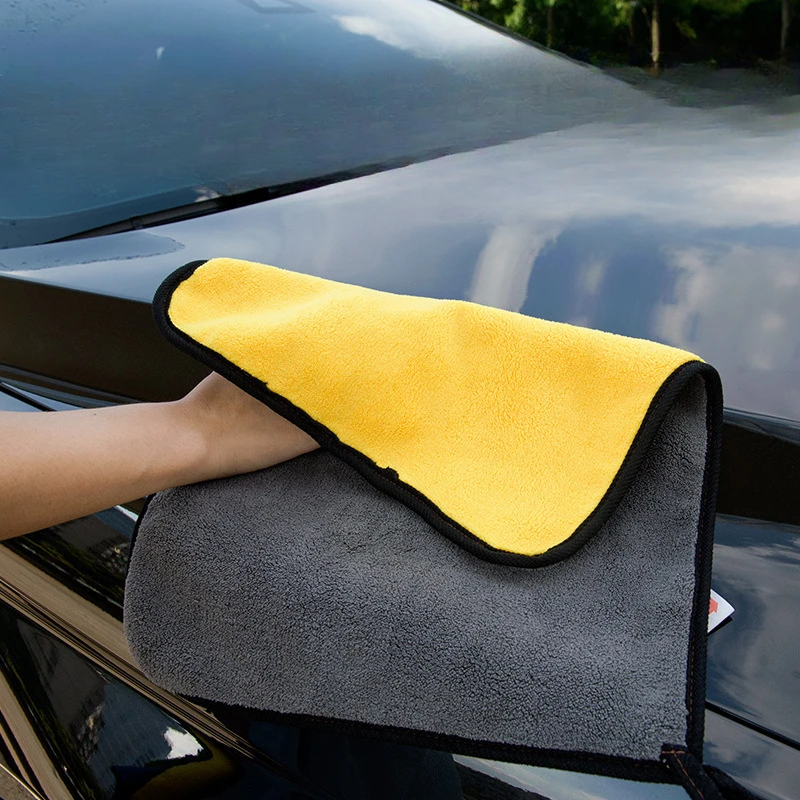 

Microfiber Car Cleaning Towel 600GSM Wash Towels Car Double-Sided Soft Cloth Auto Detailing Care Washing Drying Rags