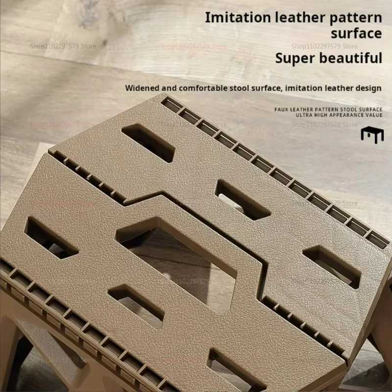 Portable Ergonomic Folding Stool Lightweight Compact High Load Durable Chair For Outdoor Fishing Camping Barbecue Picnic Hiking