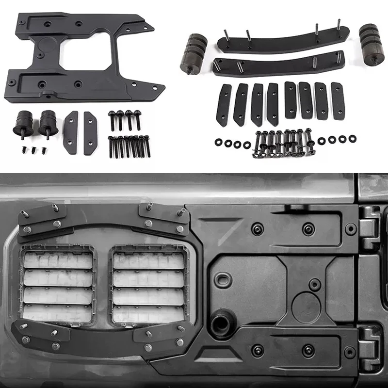 Rear Door Hinge Kit for Jeep Wrangler JL 2018-2023 Car Spare Tire Mounting Kit Holder Bracket for Jeep Wrangler