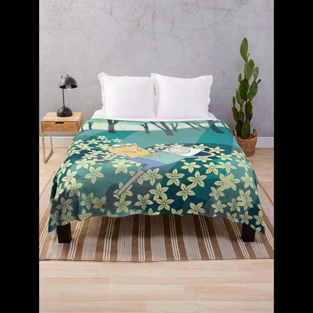 

Field of Flowers Adventure Time Throw Blanket