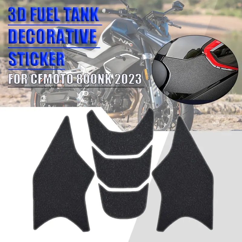 For CFMOTO 800NK 800 NK NK800 CF800NK 2023 Motorcycle Stickers Rubber Tank Pad Protector Side Non Slip Protection Decals