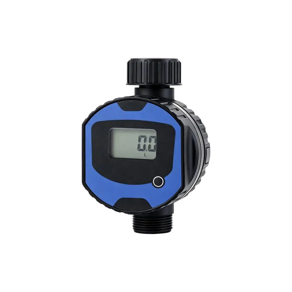 Digital Water Flow Meter High Accuracy IP6X Measure Water Consumption and Flow Rate for Outdoor Garden Watering Irrigation Hose