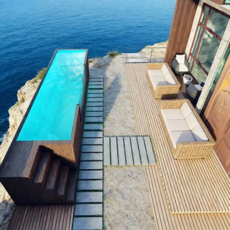 Factory Direct Stock DDP Shipping Home Pre-Fabricated Under Ground Spa Pools Swimming Outdoor Fiberglass Swimming Pools