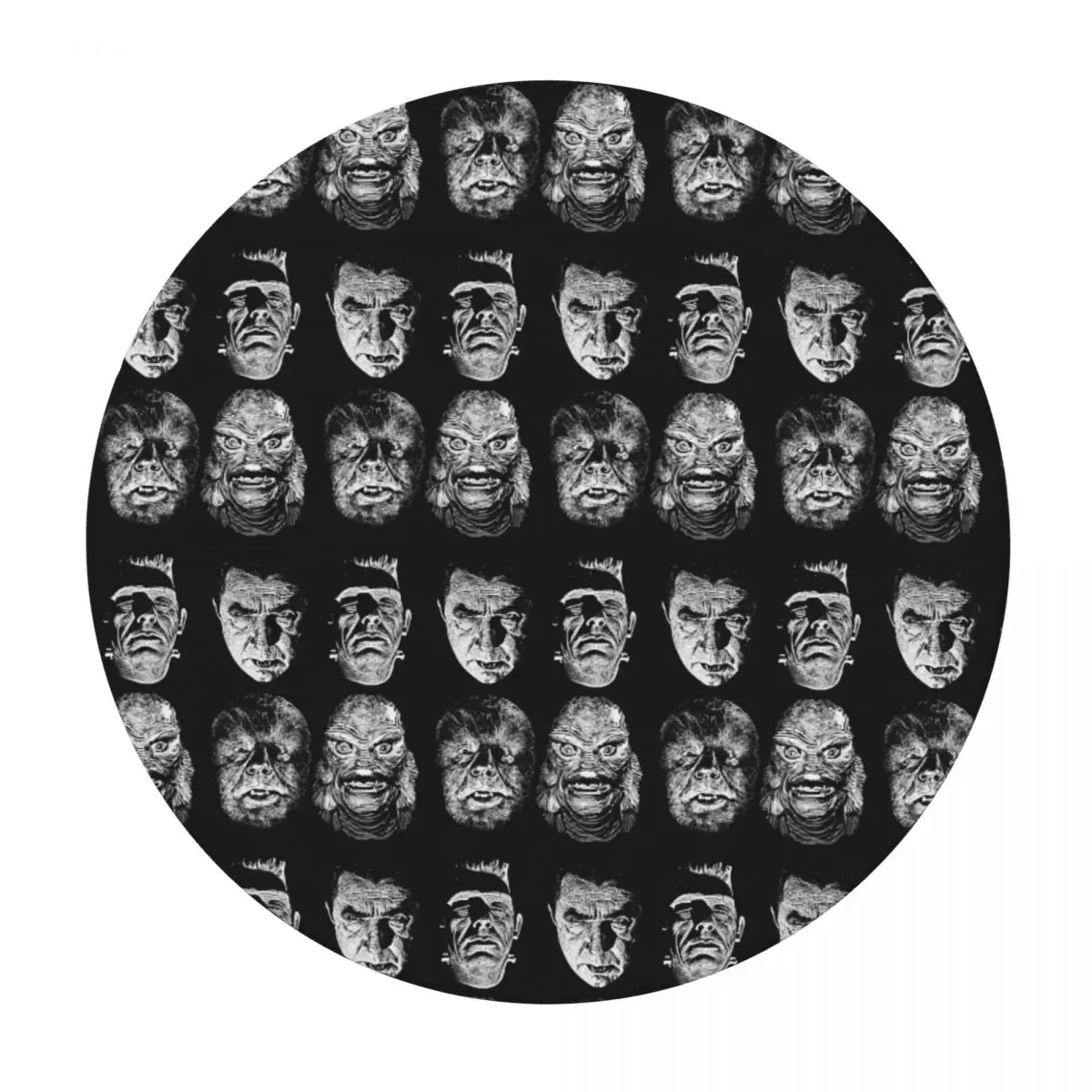 Universal Studios Monsters dracula Wolfman Frankenstein Round Tablecloth Table Cloth for Kitchen Events Dining Table Cover