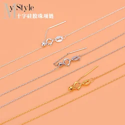 Korean fashion popular S925 sterling silver adjustable cross O chain female