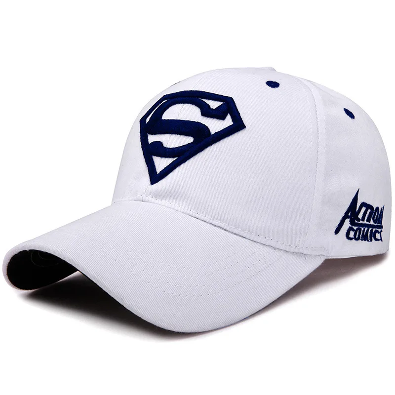 DC Anime Figure Superman Logo Cotton Embroidered Dome Baseball Cap Peaked Cap Youth Adult Size Adjustable Birthday Gifts