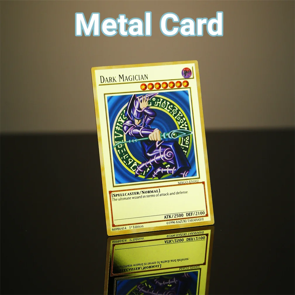 بطاقات Yugioh المعدنية Yu Gi Oh رسائل عيون زرقاء تنين أبيض ساحر داكن فتاة Obelisk Ra الذهب الحديد أوراق اللعب أنيمي لعبة اللعب