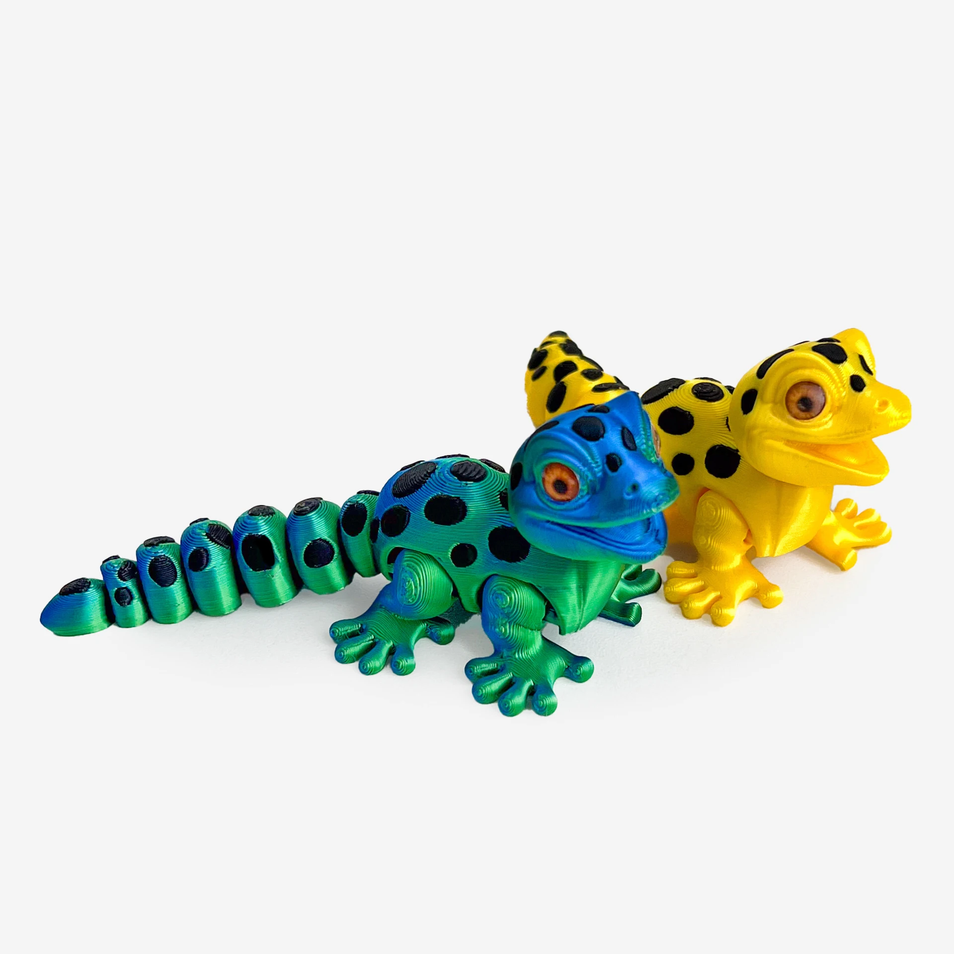 Nieuwe 3D Afdrukken Gekko Figuren Model Multi-joint Beweegbare Simulatie Ogen Voor Woonaccessoires Kids Gift Woonkamer Decoratie