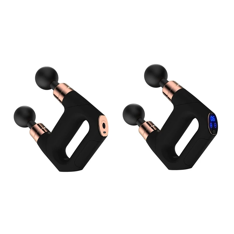 

Double Heads Massage Deep Tissue Electric Massager Neck Body Muscle Percussion Fitness Relaxation Easy To Use (Button)