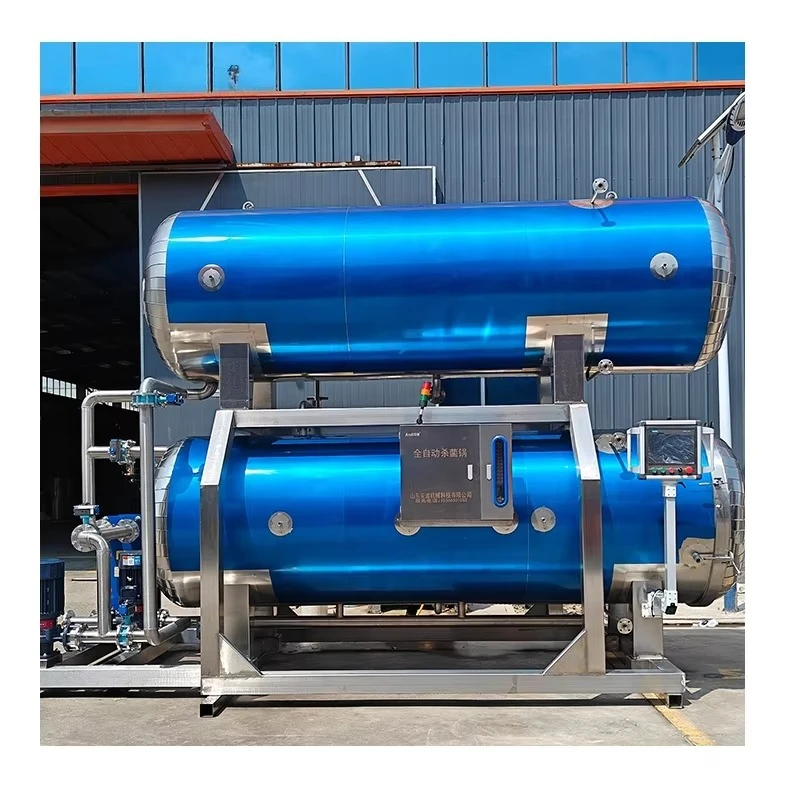 Automatic Water Bathing Retort Machine Food Autoclave Sterilizer for Fruit Milk Cans Vegetable Meat Pouch
