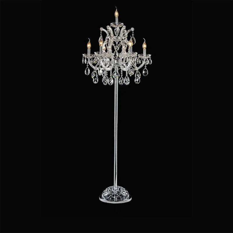 

European crystal floor lamp hotel living room bedroom wedding decoration