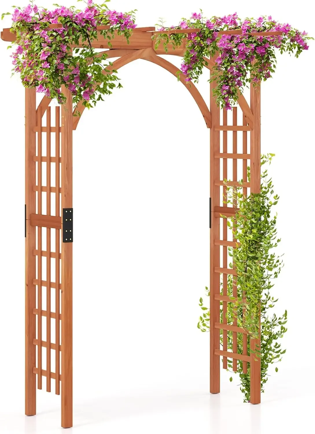 

85inch Wooden Garden Arch Wedding Arch for Ceremony, Garden Arbor Trellis for Climbing Plants Vines, Easy Assembly, Outdoor Flow