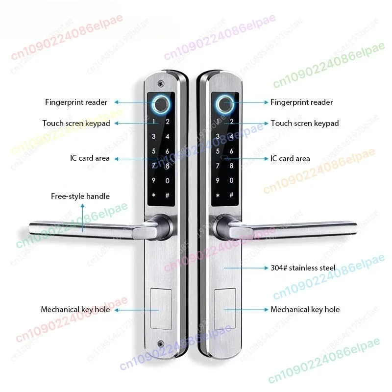 

Fingerprint Smart Lock Keyless Entry Digital Deadbolt IP55 Waterproof Aluminum Alloy Stainless Steel for Security Door