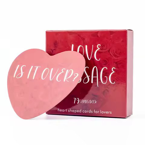 Love Message 79 Cards Deck English Vision Heart Shaped Cards Tabletop Playing Games for Couples and Friends 8.7*8.6cm