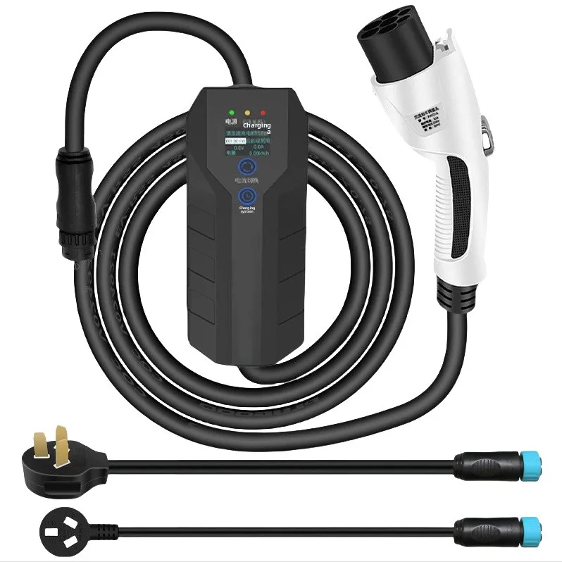 7kW 32A AC 220V Portable Home EV Charger Compatible with for BYD Xpeng Electric Vehicles