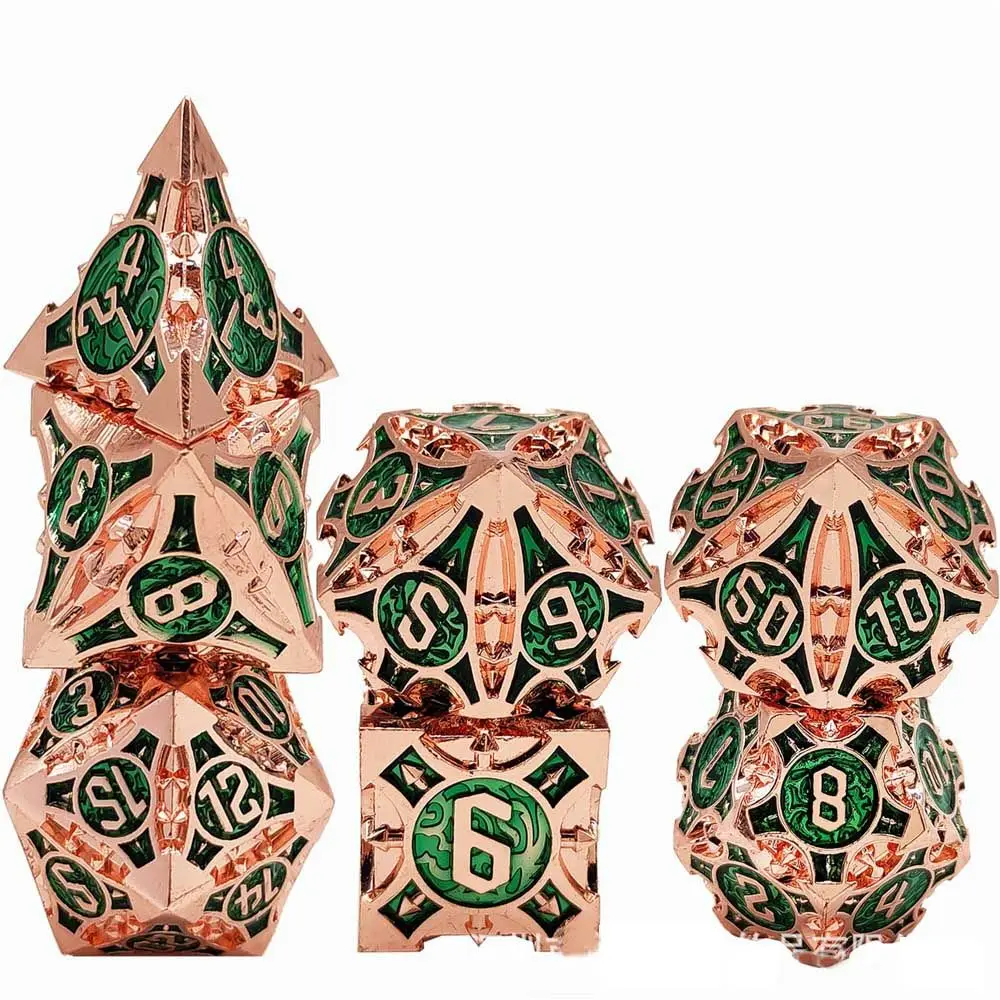 

7Pcs Gift Polyhedral Metal Dices Table Games Accessory For D&d DND Dice Set