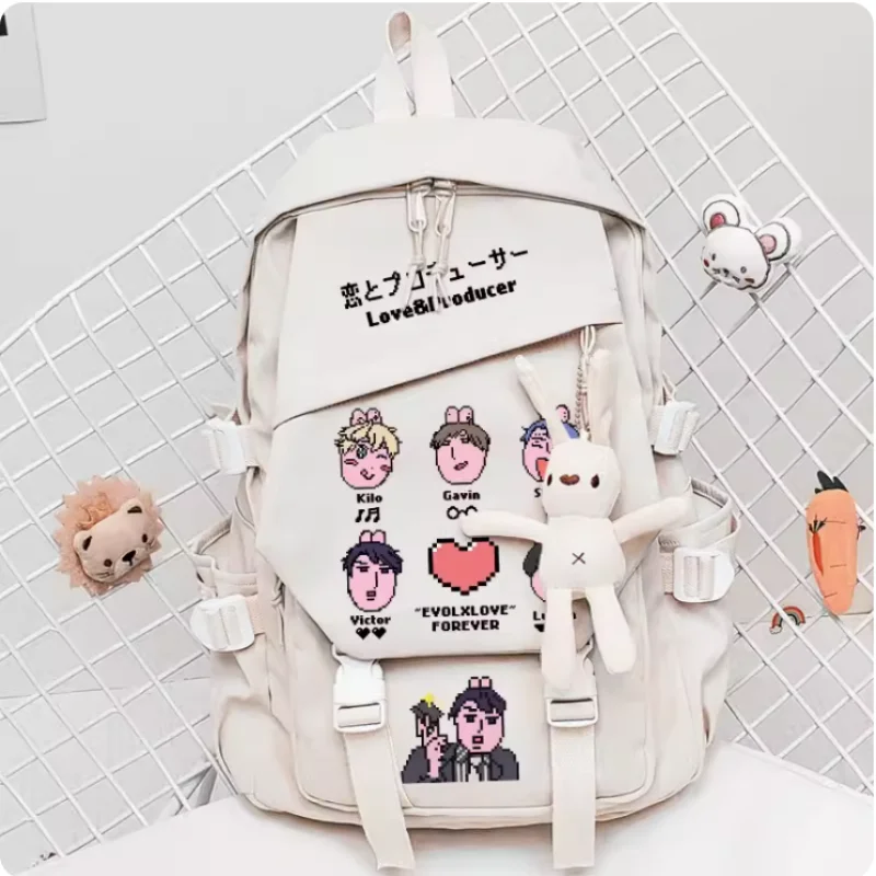 

Anime Love Producer Gavin Kilo Shaw Schoolbag Fashion Casual Belt Teenagers Student Backpack Handbag B352