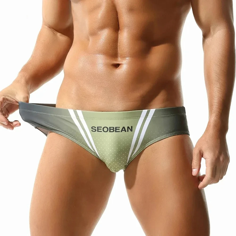 Sexy Men's Swim Trunks Swimming Brief Seaside Leisure Vacation Beach Board Shorts Hot Spring Pool Bathing Suits Teenage Swimsuit