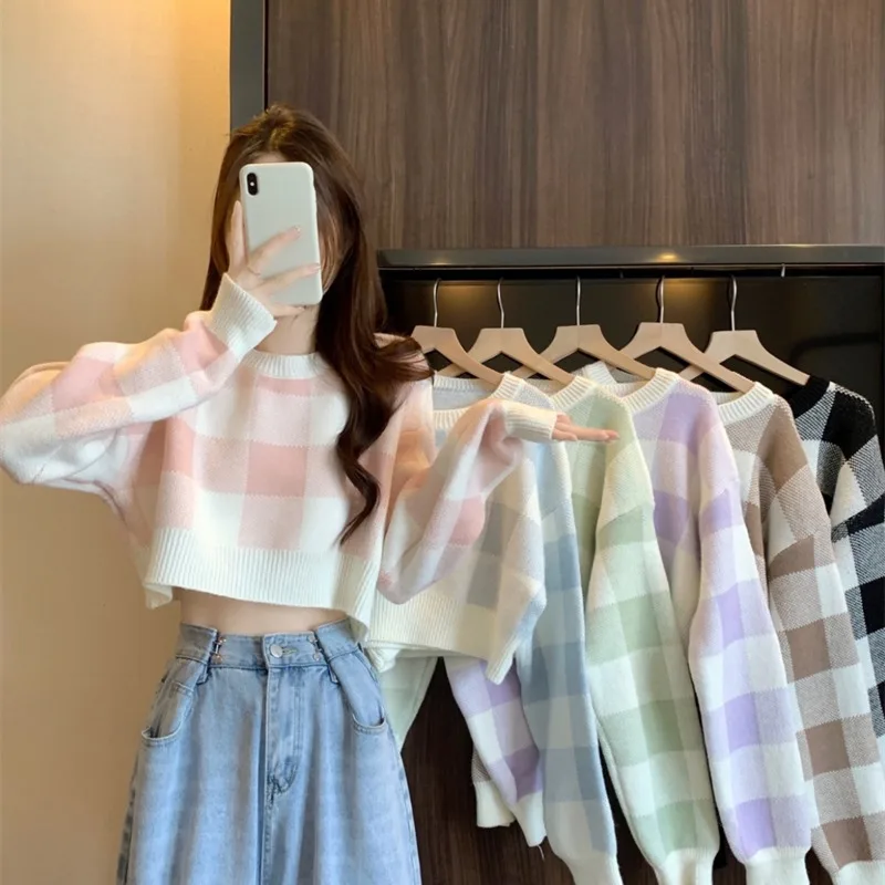 الوردي منقوشة محبوك سترة المرأة فضفاضة تناسب الجولة Ne ملابس داخلية ort Sle الخريف الشتاء Faion عادية ألياف البوليستر #3