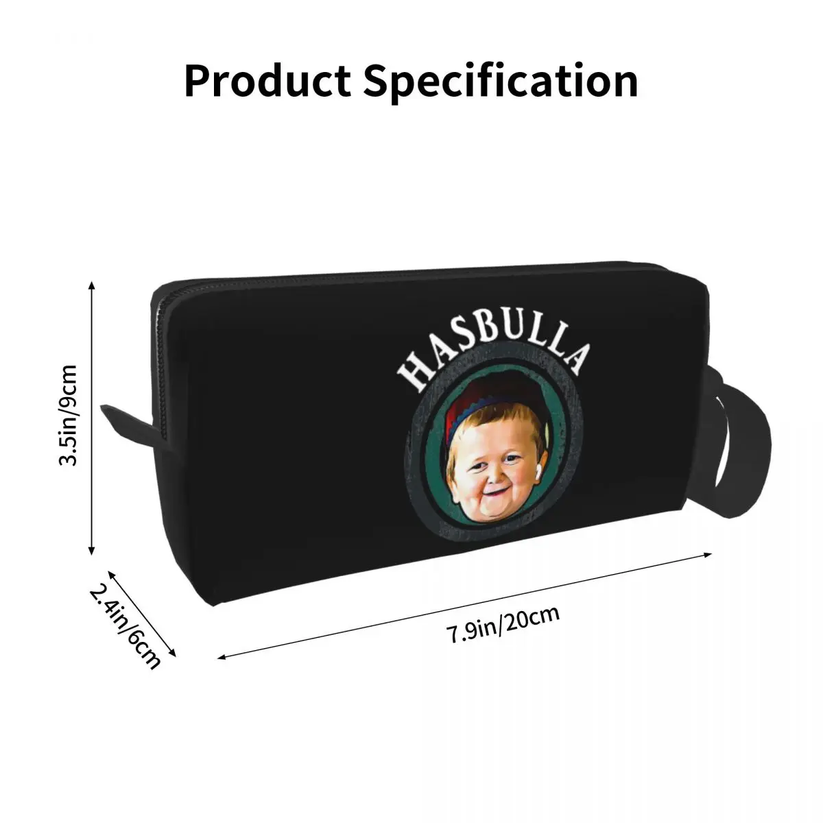 Funny Hasbulla Magomedov Hasbullah Smile Classic Makeup Bag Cosmetic Organizer Storage Dopp Kit Women Beauty Travel Pencil Case